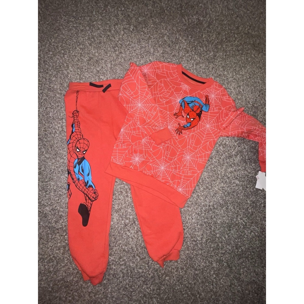 Marvel Spiderman Boys Size 9/10 Matching Sweatsuit NWT‎